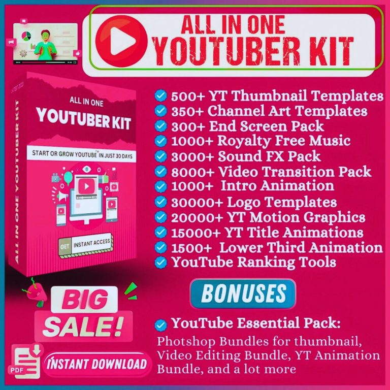 YouTube Content Creator Assets Bundle